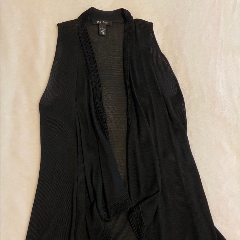 Sleeveless Black Cardigan
